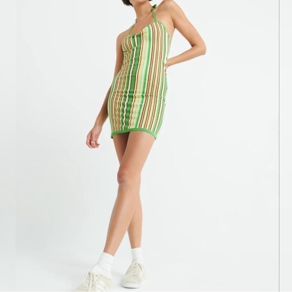 Sunday Best Dresses & Skirts - ARITZIA SUNDAY BEST JETT DRESS GREEN BROWN YELLOW SIZE LARGE